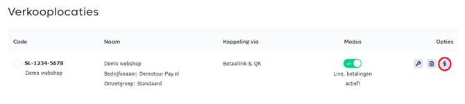 Betaallink aanmaken 1-1