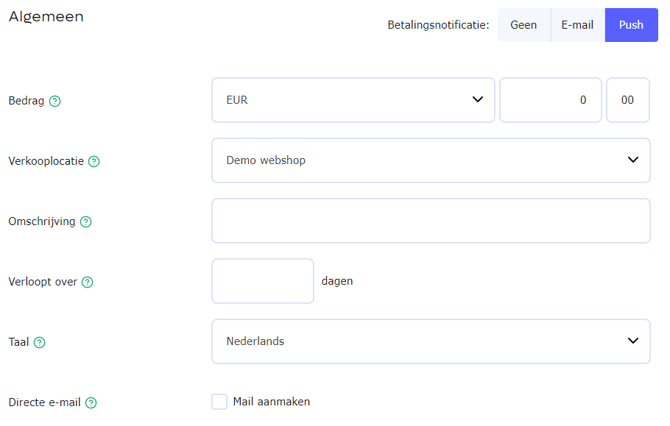 Betaallink aanmaken 2