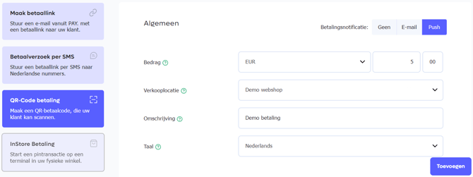 QR-code aanmaken
