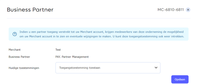 toegangstoestemming aan partner 2