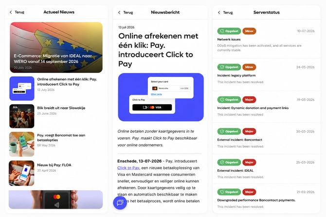 PAY.app - nieuws - serverstatus - landscape