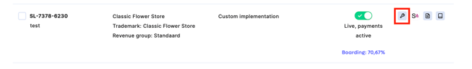Pay. Dashboard Sales location settings